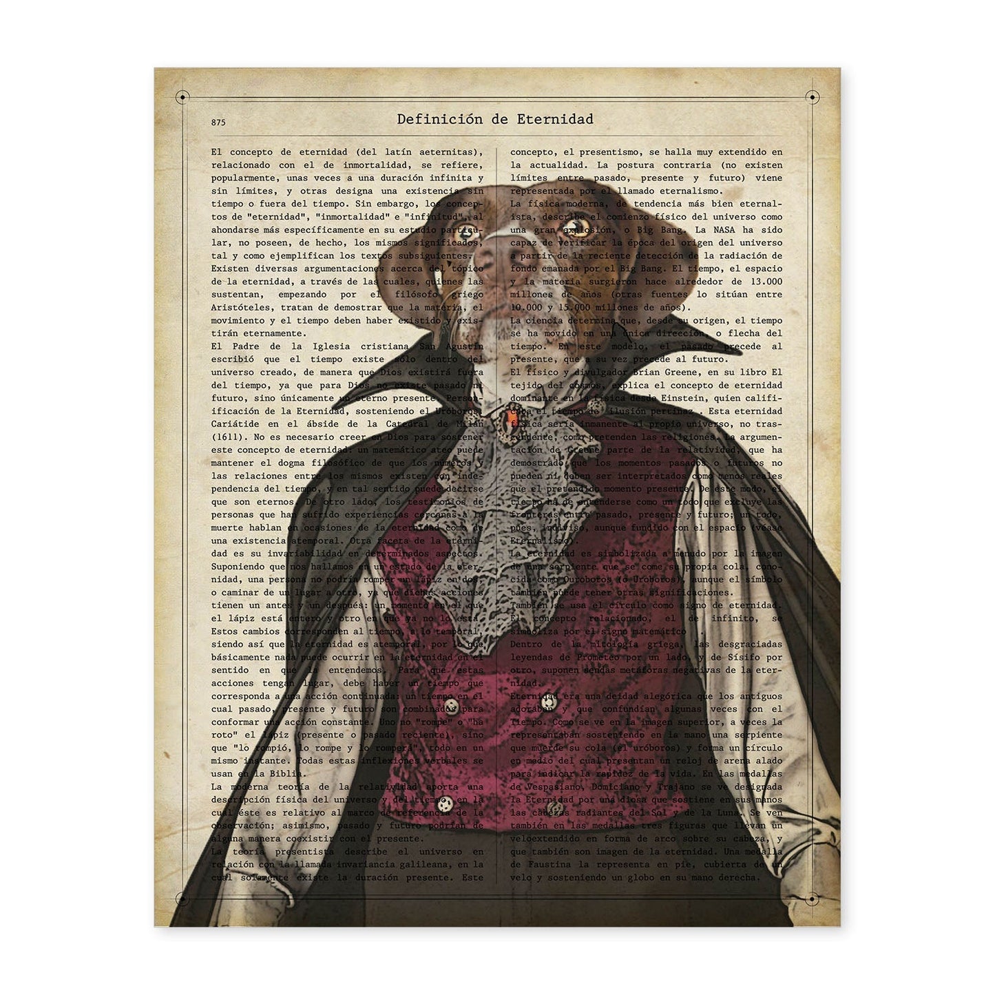 Poster de Perro dracula. Láminas de animales con definiciones. Ilustraciones de animales con textos.-Artwork-Nacnic-A4-Sin marco-Nacnic Estudio SL