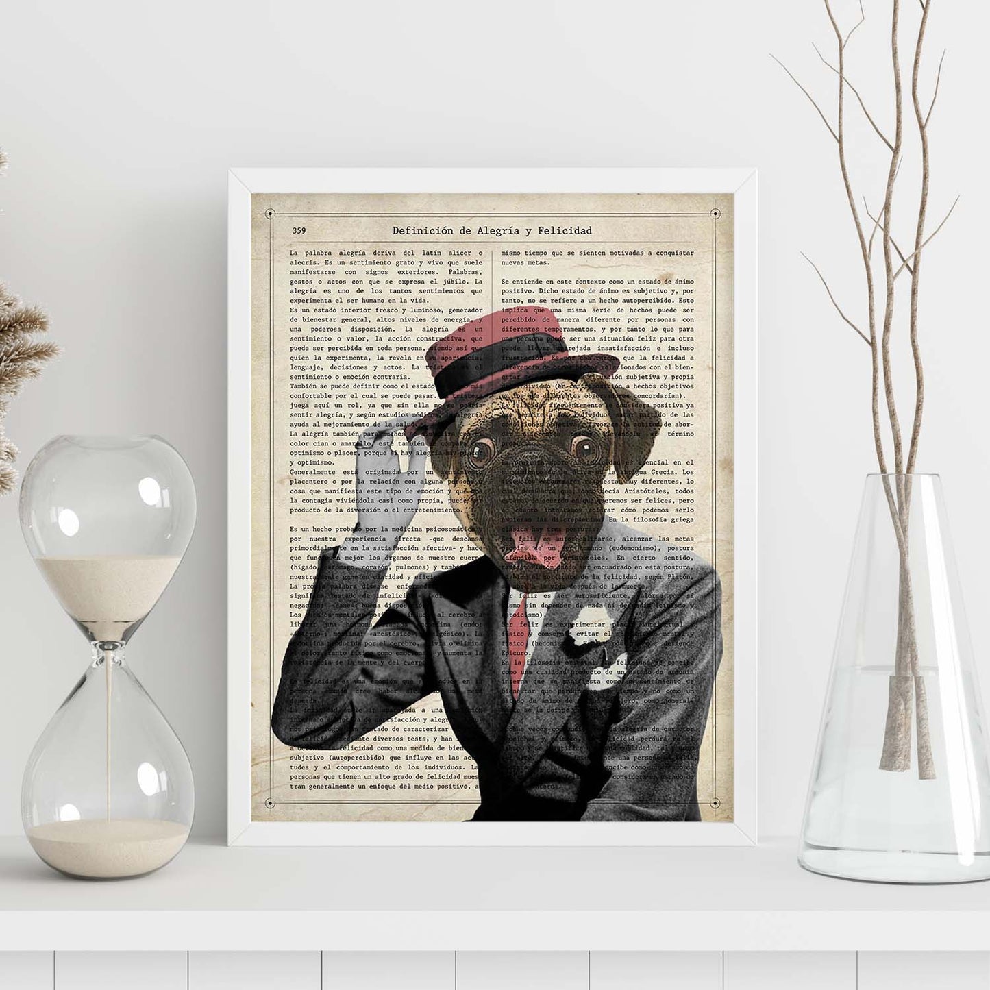 Poster de Perro Fred Astaire. Láminas de animales con definiciones. Ilustraciones de animales con textos.-Artwork-Nacnic-Nacnic Estudio SL