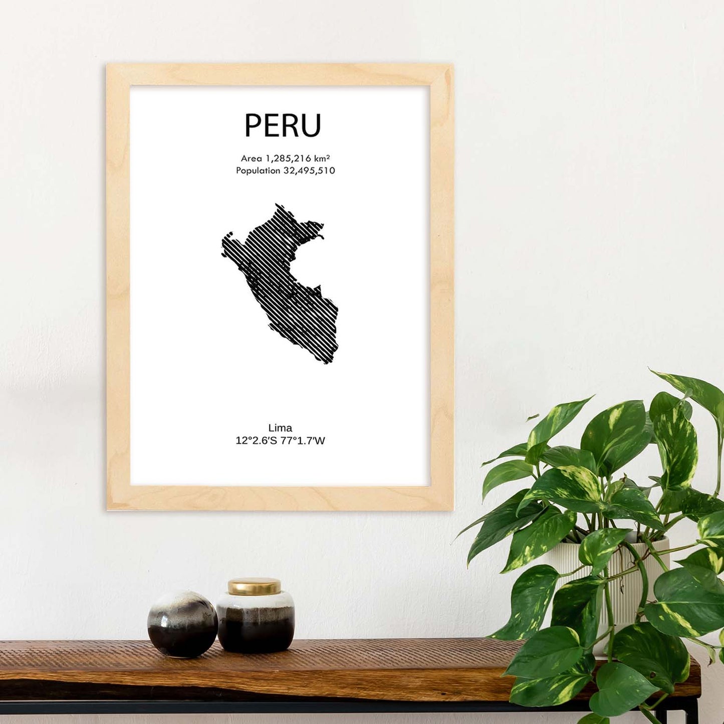 Poster de Peru. Láminas de paises y continentes del mundo.-Artwork-Nacnic-Nacnic Estudio SL