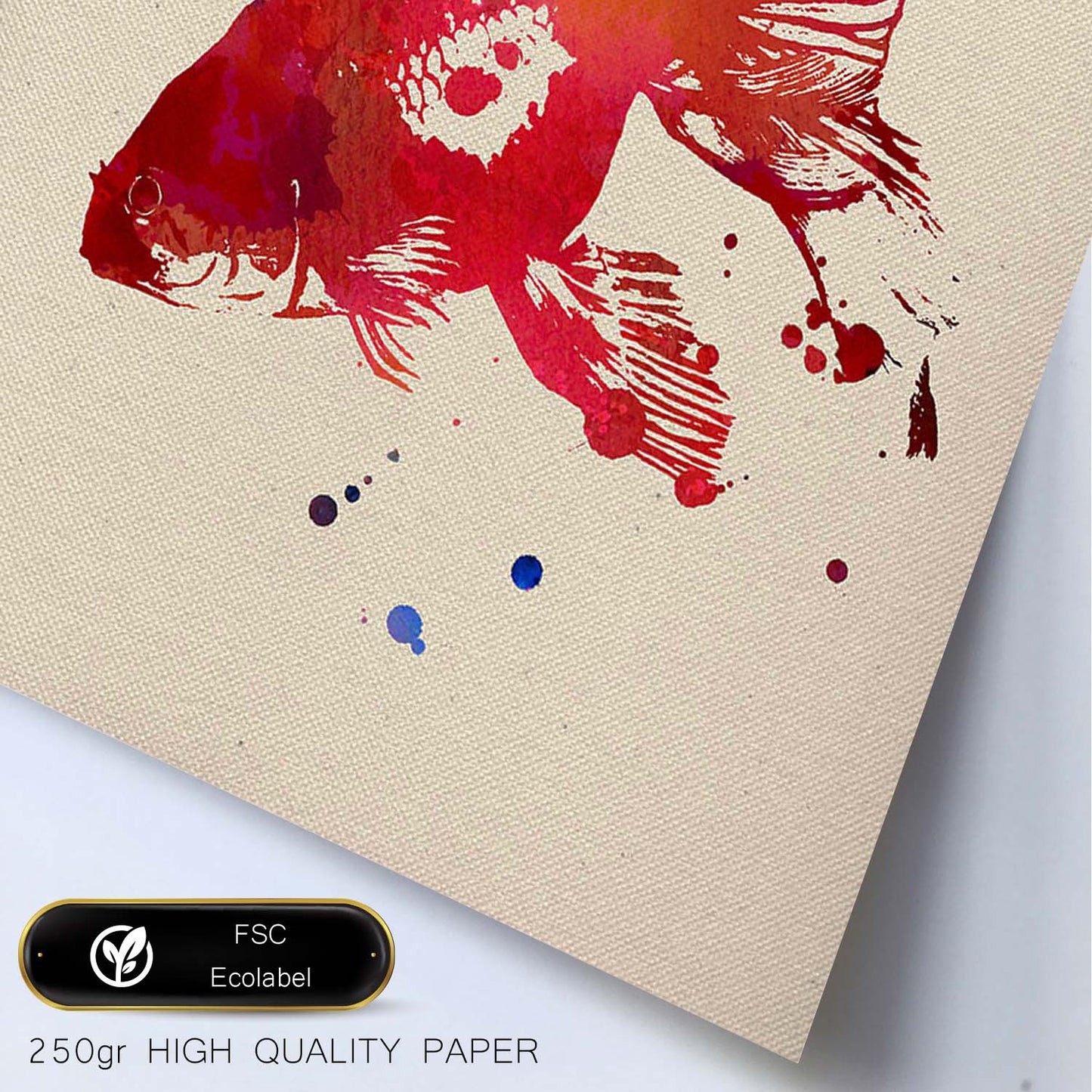 Poster de Pez con diseño acuarela. Mix de láminas con estilo acuarela-Artwork-Nacnic-Nacnic Estudio SL