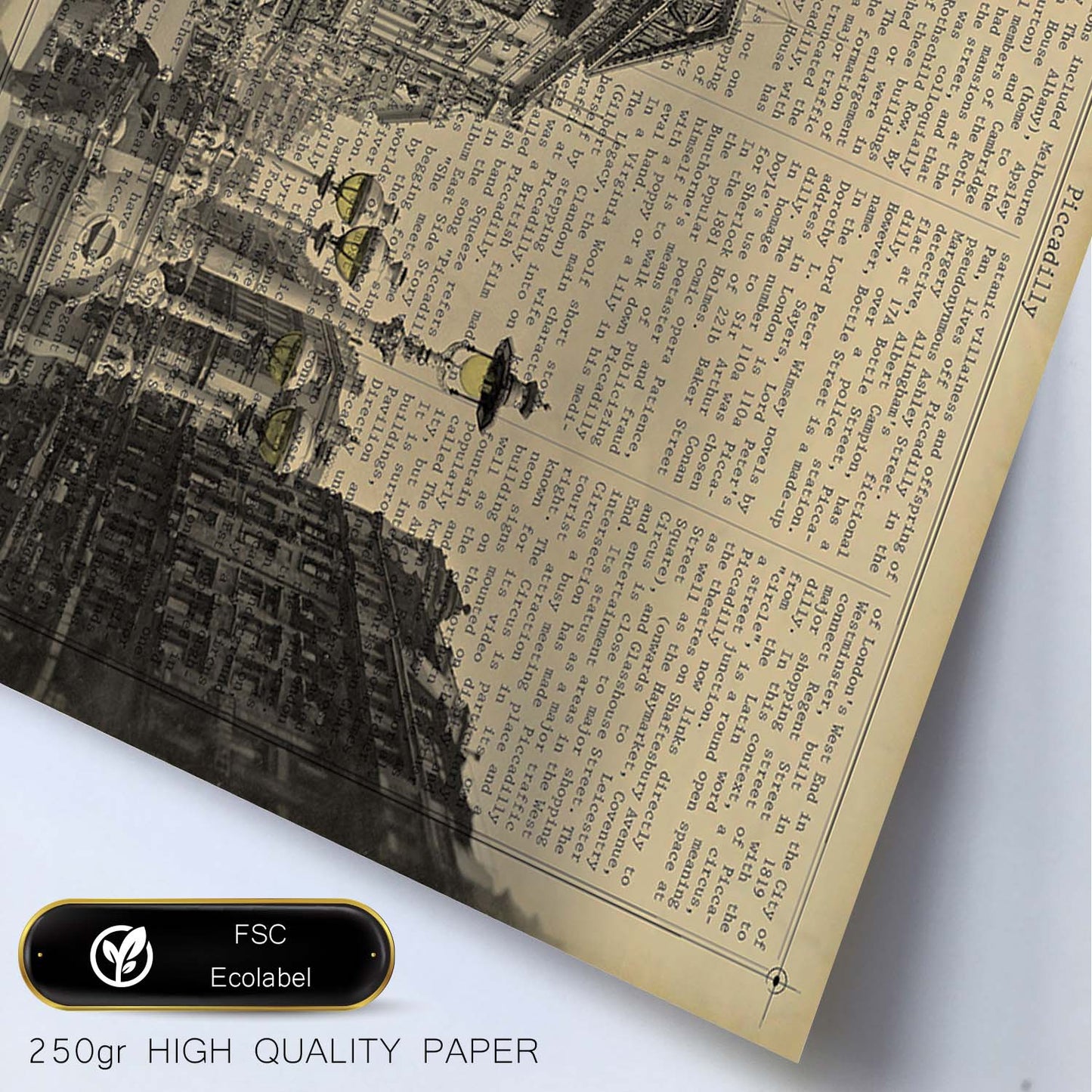 Poster de Piccadilly Circus (Londres)2. Láminas e ilustraciones de ciudades del mundo y monumentos famosos.-Artwork-Nacnic-Nacnic Estudio SL