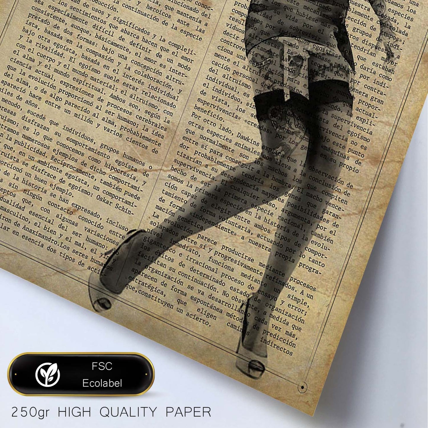 Poster de Pin up pistolera. Láminas con diseño Pin-Up para decoración de hogar. Regalo para chica pin-up.-Artwork-Nacnic-Nacnic Estudio SL