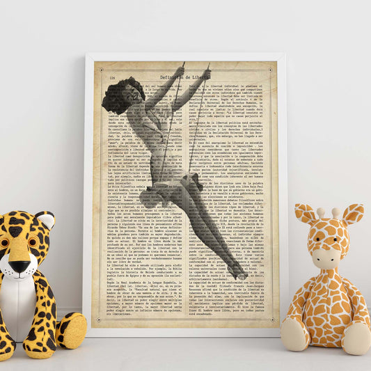 Poster de Pin up trapecista. Láminas con diseño Pin-Up para decoración de hogar. Regalo para chica pin-up.-Artwork-Nacnic-Nacnic Estudio SL