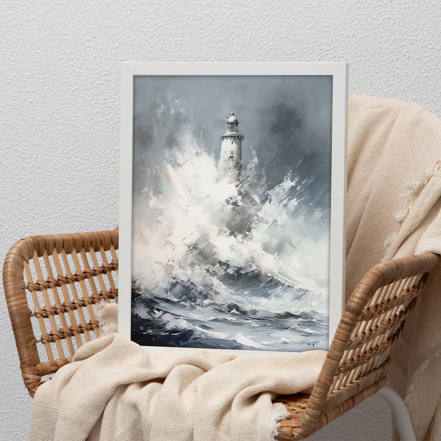 Póster de Pintura Abstracta al Óleo