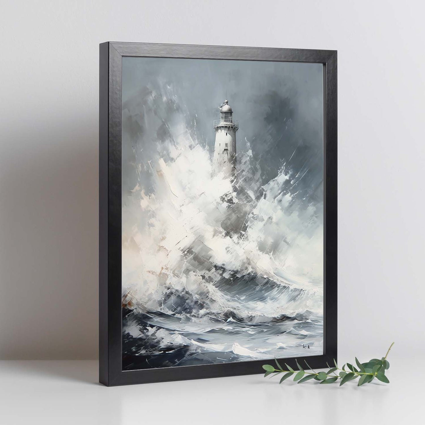 Póster de Pintura Abstracta al Óleo