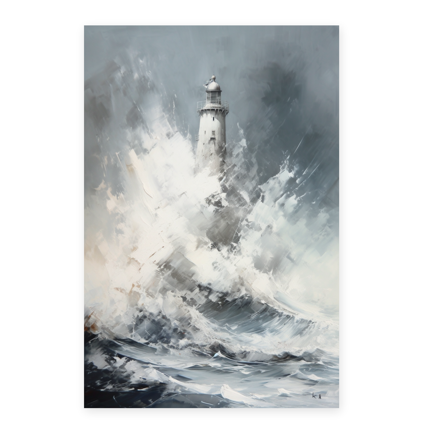 Póster de Pintura Abstracta al Óleo