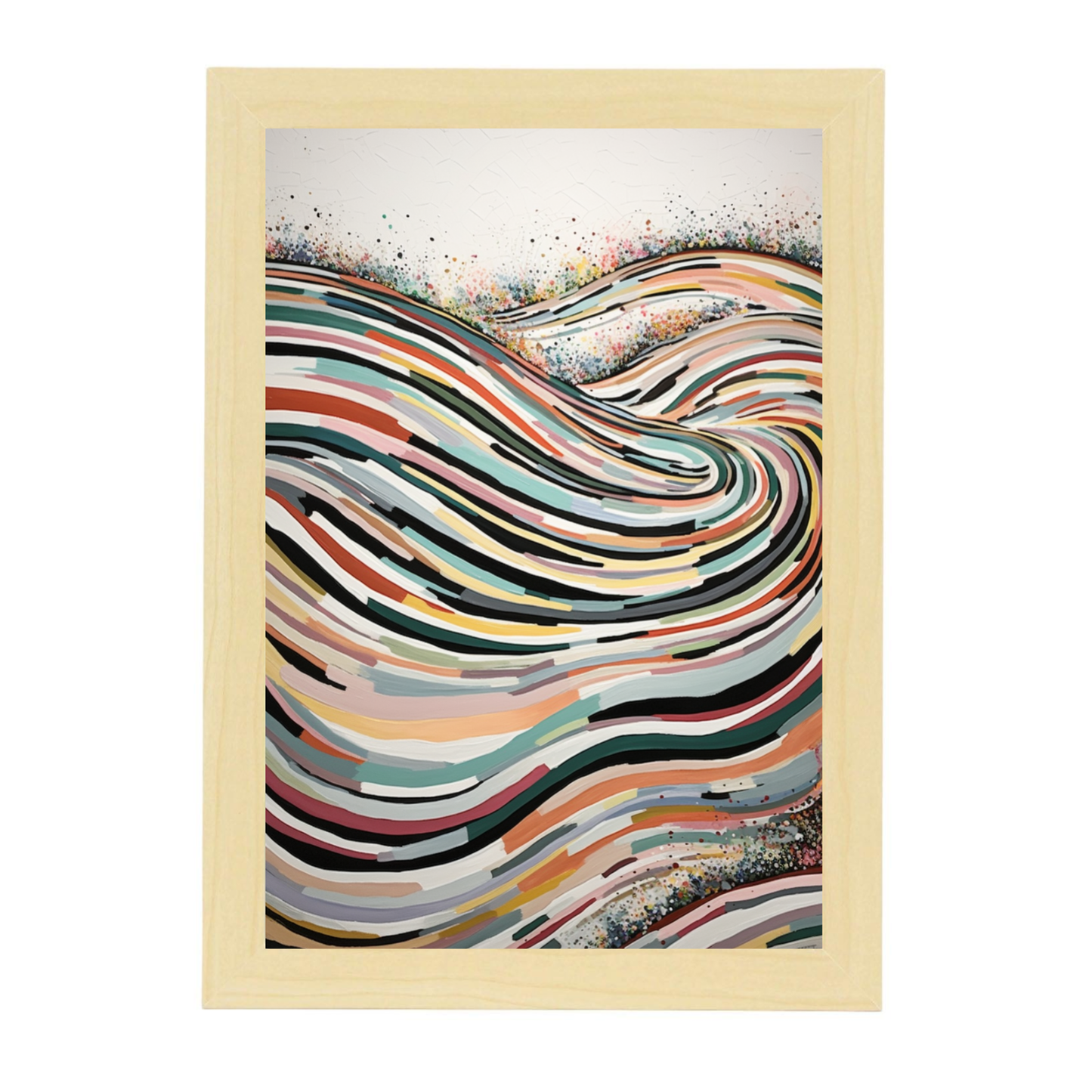 Póster Abstracto de Líneas Curvas Wu Guanzho