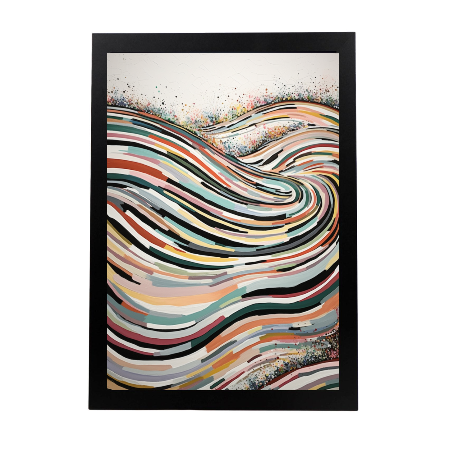 Póster Abstracto de Líneas Curvas Wu Guanzho