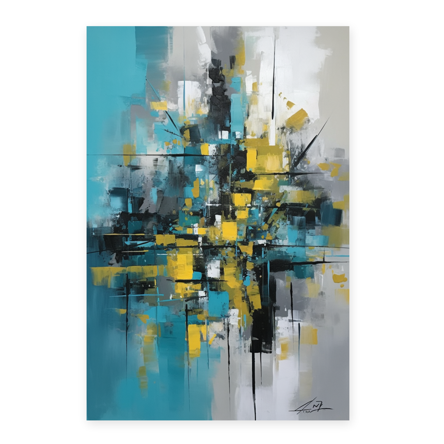 Lámina de pintura abstracta y energética