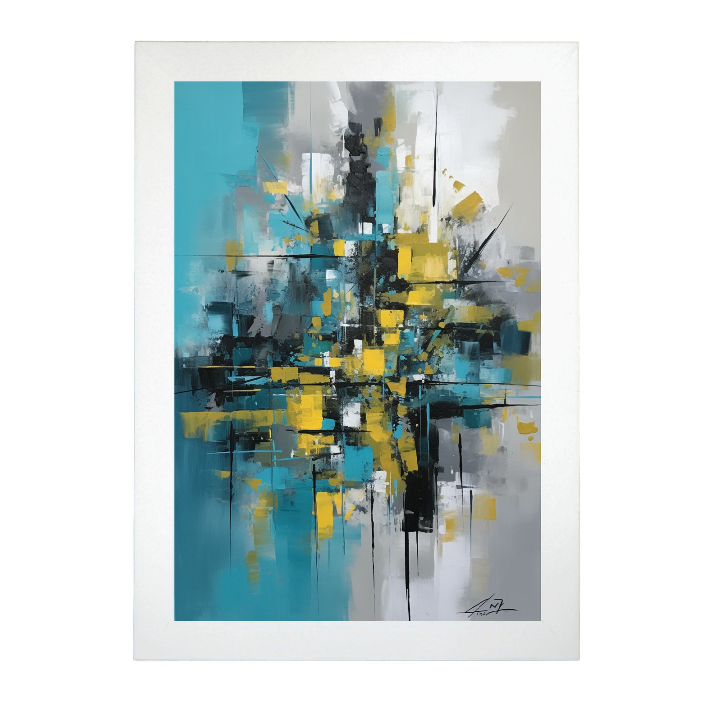 Lámina de pintura abstracta y energética