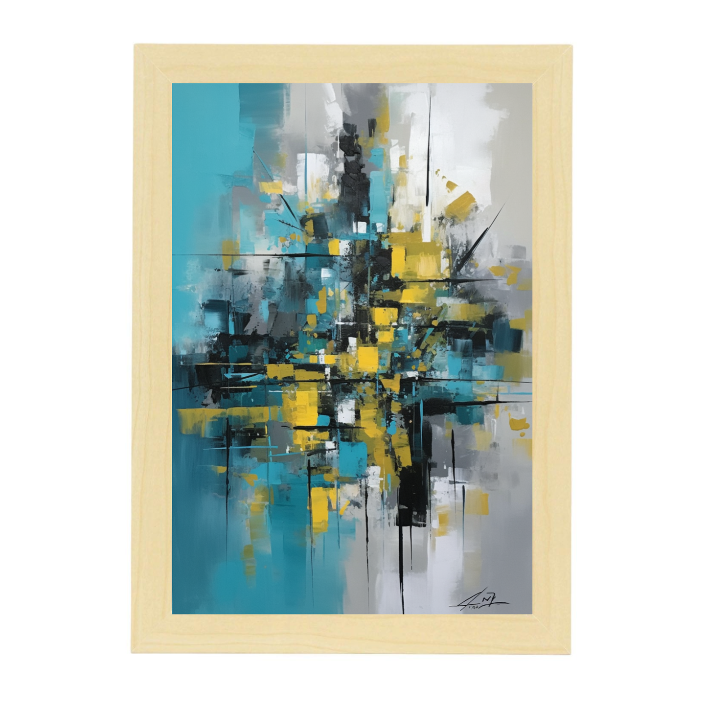 Lámina de pintura abstracta y energética