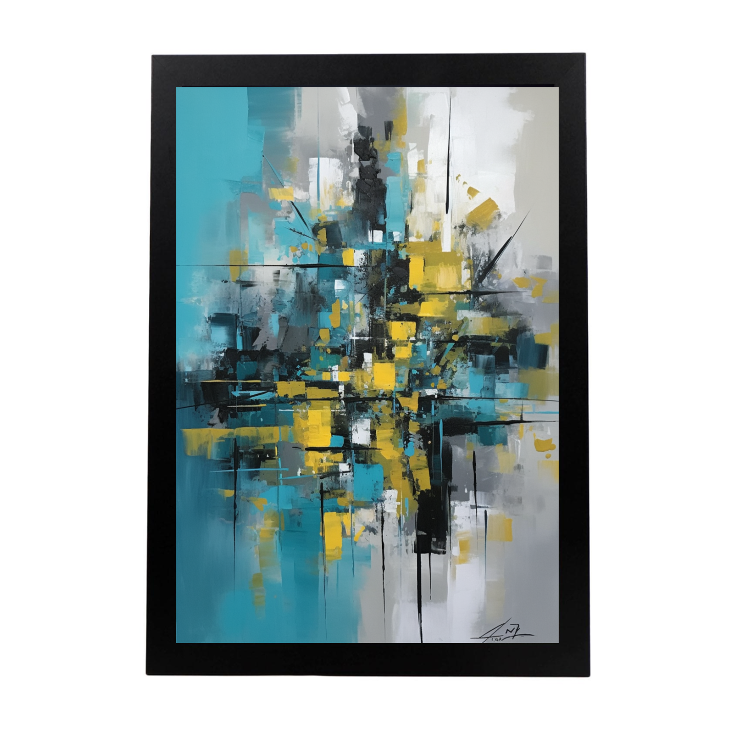 Lámina de pintura abstracta y energética