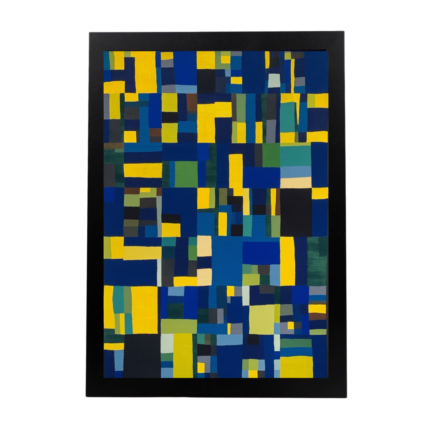 Póster de Pintura Abstracta con Energía de Colores en Papel de Alta Calidad