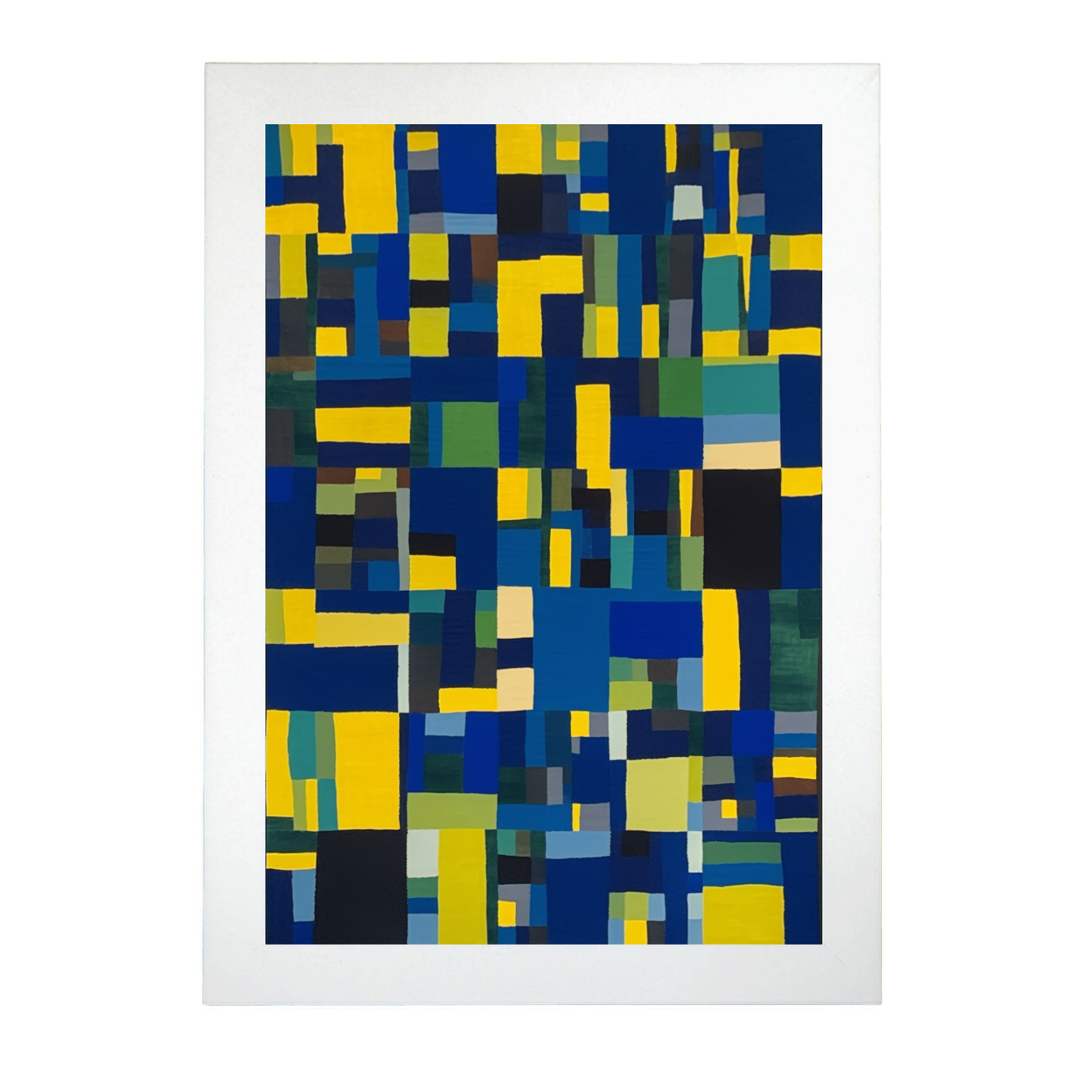 Póster de Pintura Abstracta con Energía de Colores en Papel de Alta Calidad