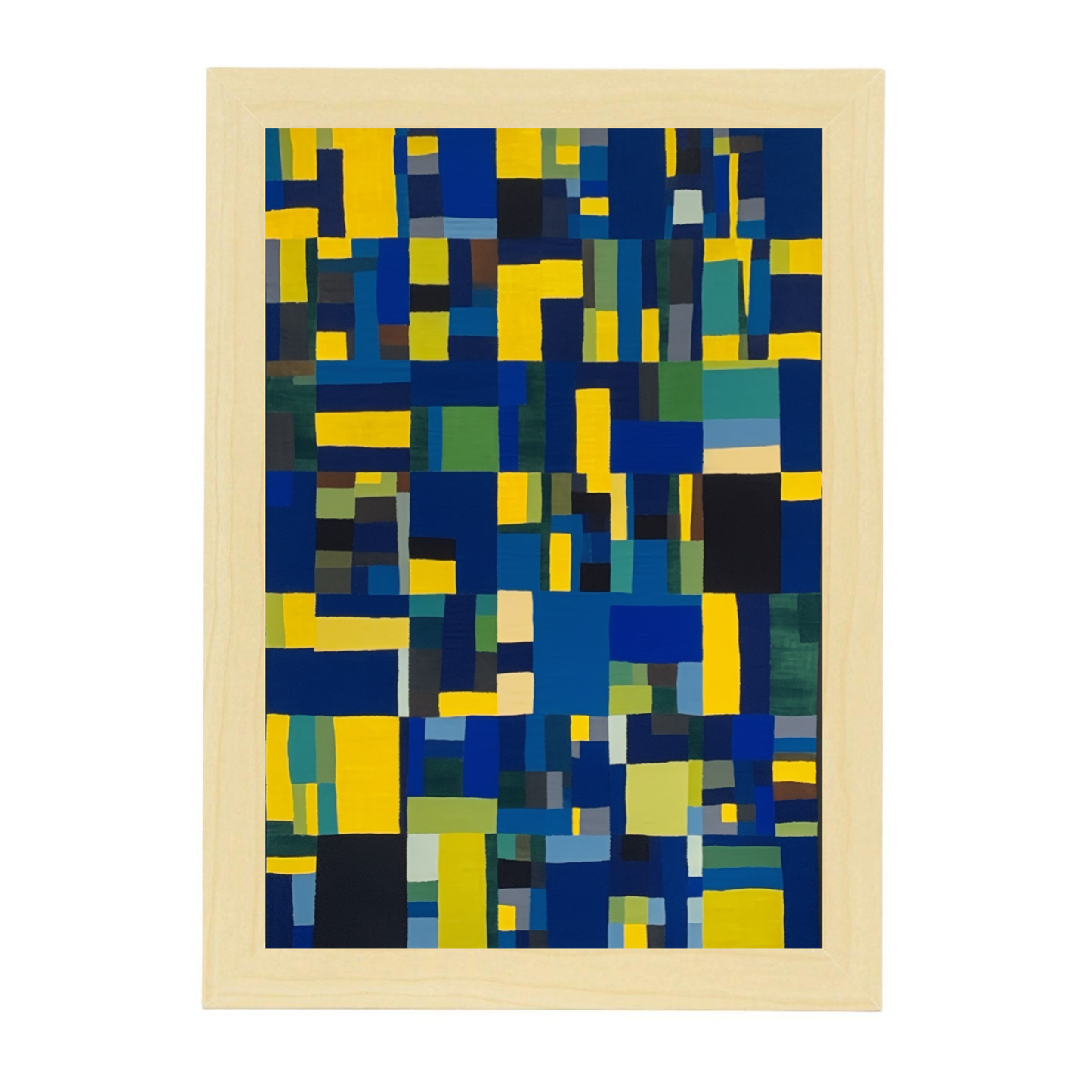 Póster de Pintura Abstracta con Energía de Colores en Papel de Alta Calidad