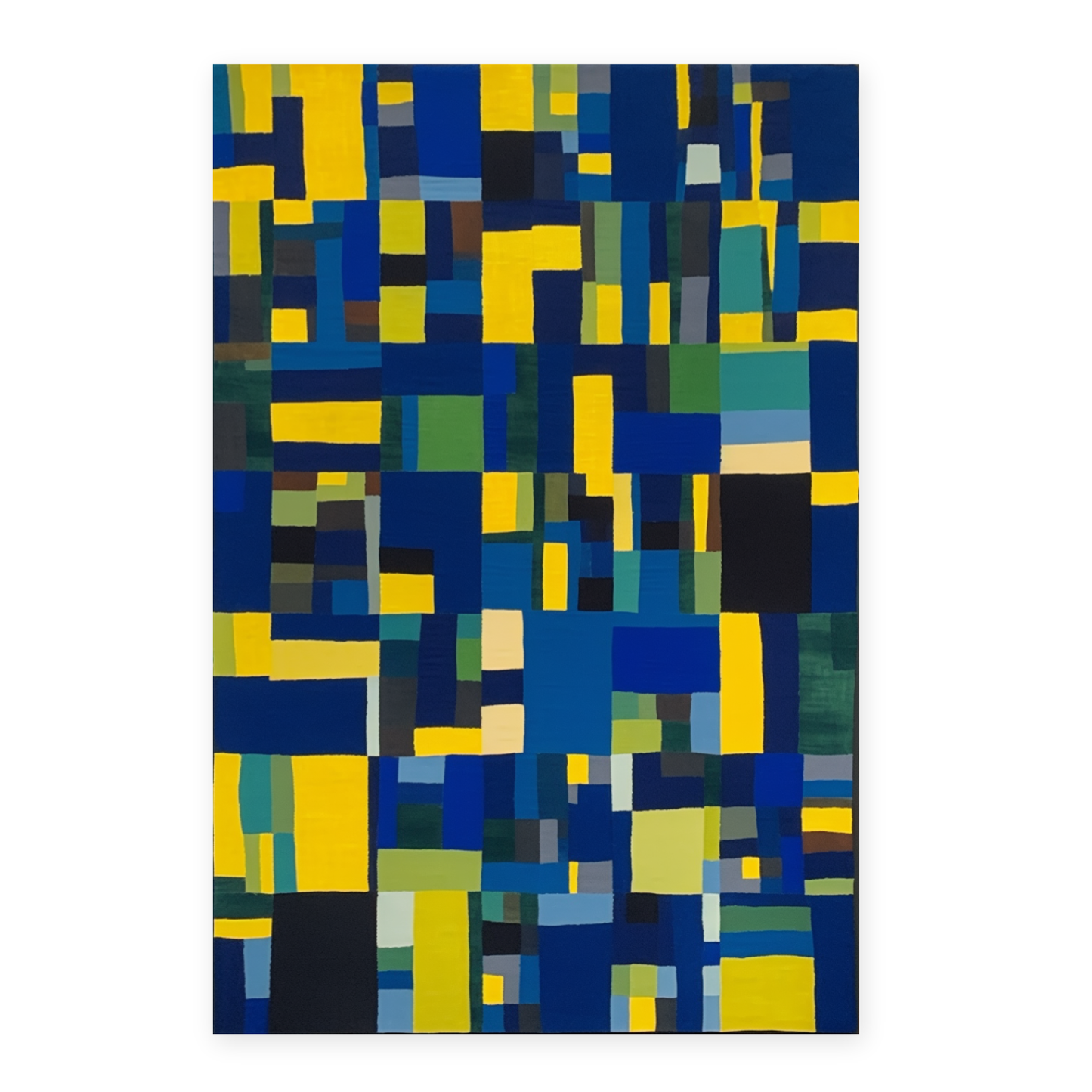 Póster de Pintura Abstracta con Energía de Colores en Papel de Alta Calidad