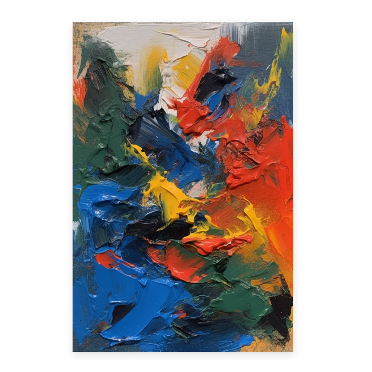 Póster de Pintura Abstracta Energética