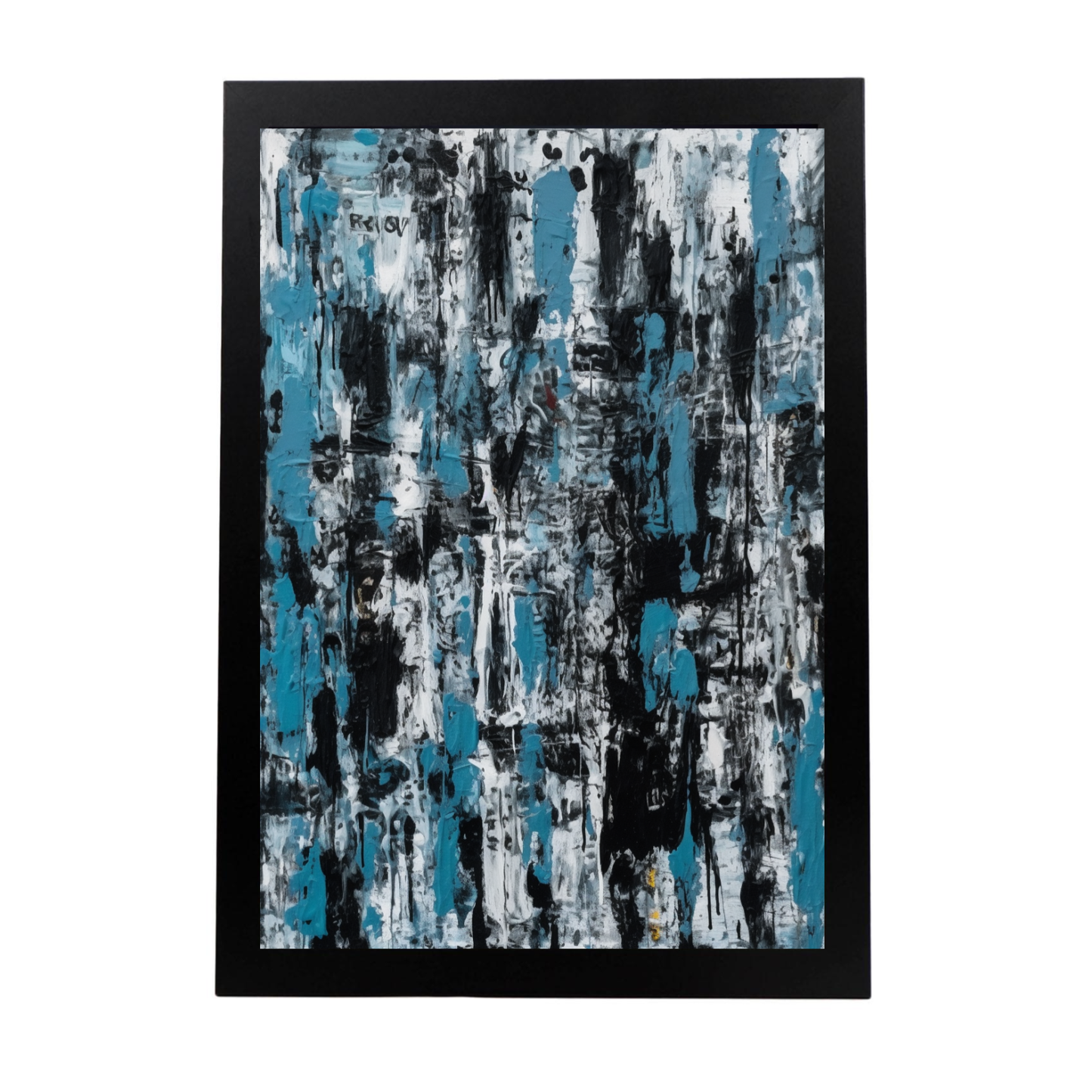Lámina de pintura expresionista abstracta letra E