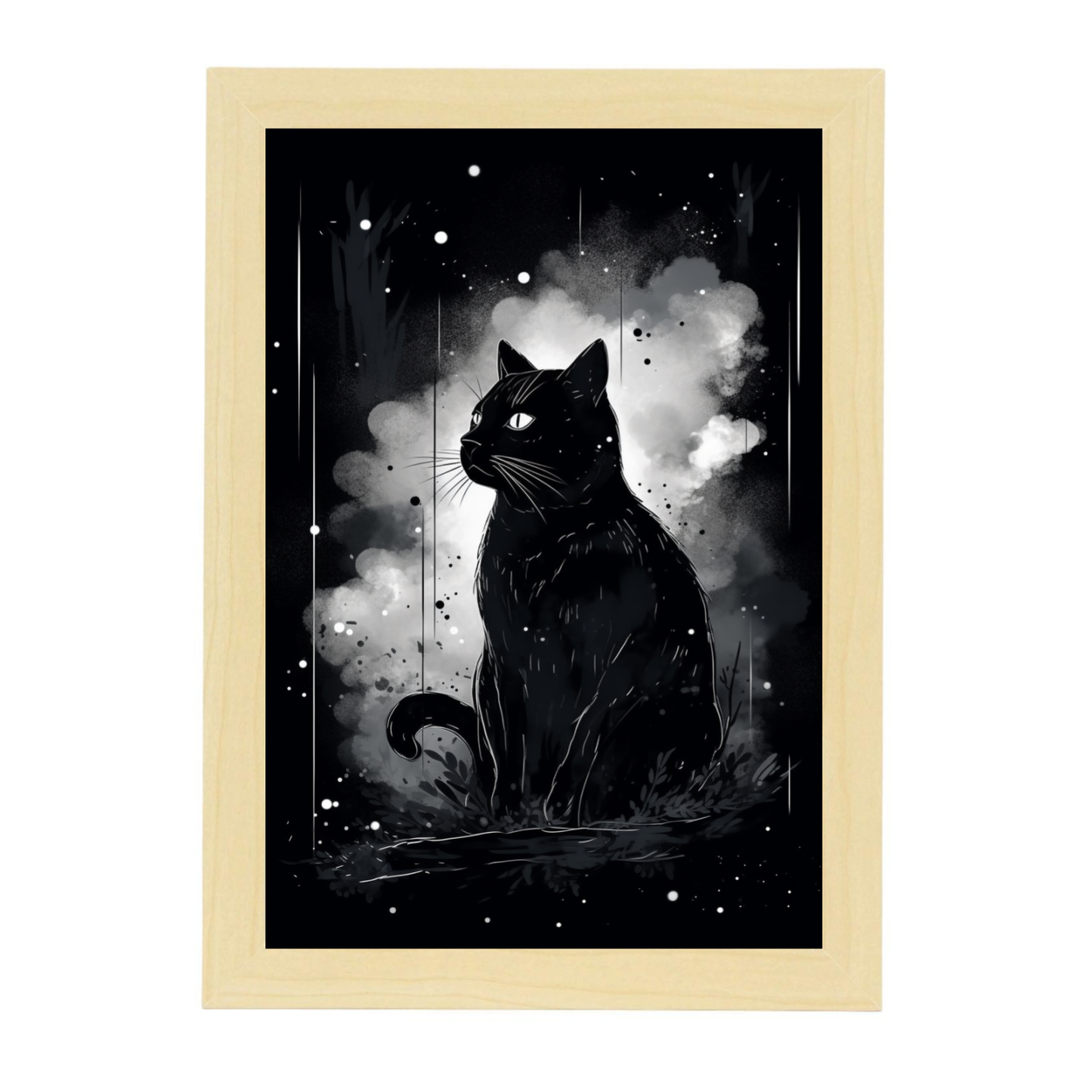 Póster de pintura surrealista japonesa Sumi-E