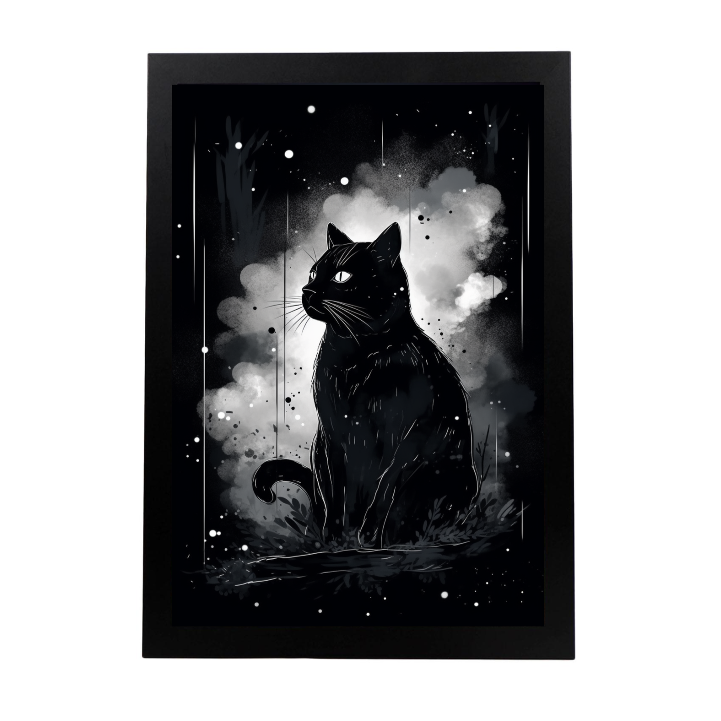 Póster de pintura surrealista japonesa Sumi-E