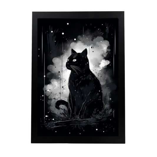 Póster de pintura surrealista japonesa Sumi-E
