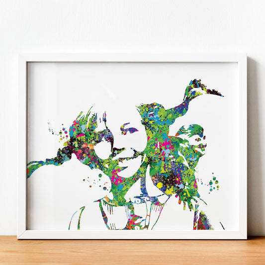 Poster de Pippi estilo acuarela. Láminas de cine, películas, y actores. Posters de películas antiguas con estilo acuarela.-Artwork-Nacnic-Nacnic Estudio SL