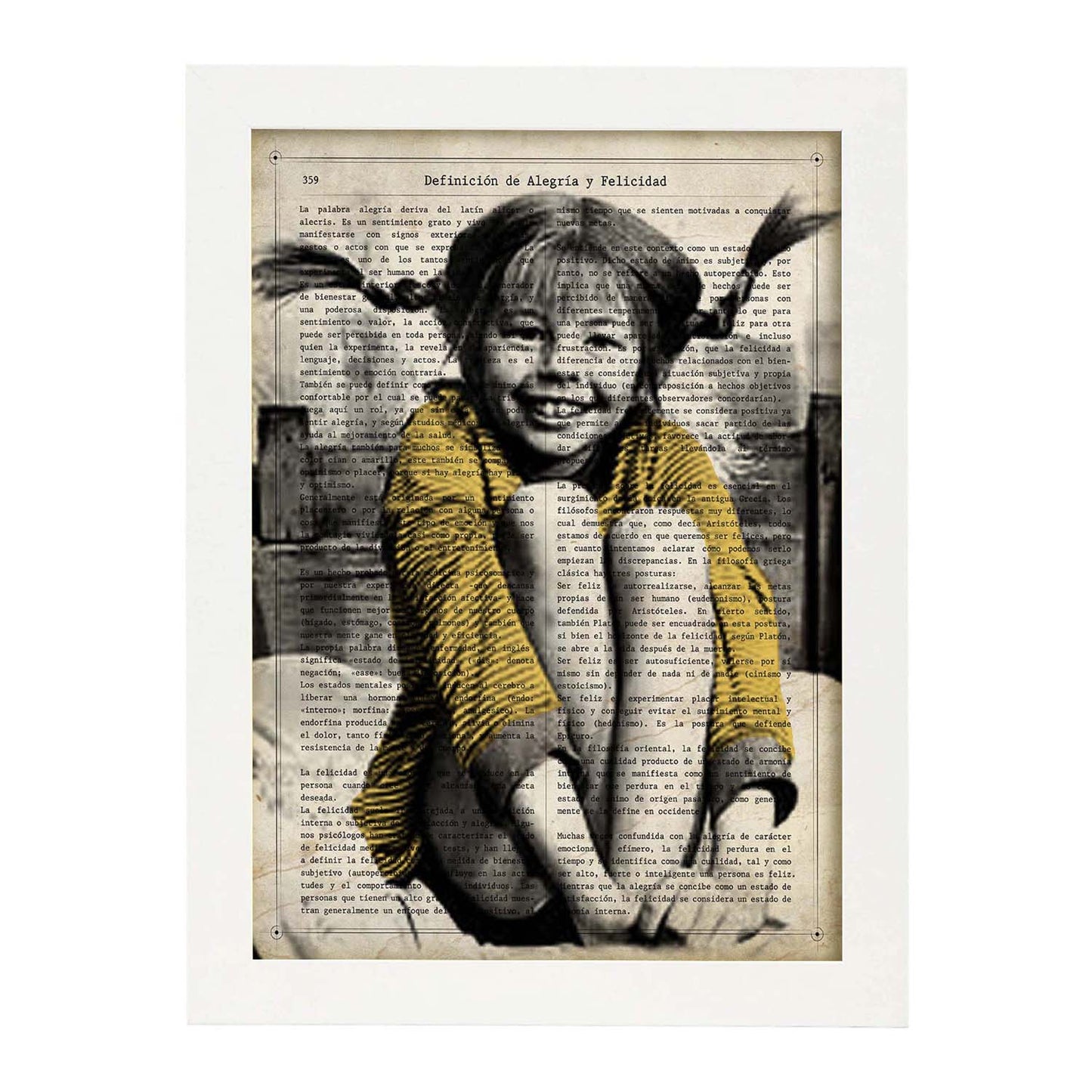 Poster de Pippi Langstrumpf blanco y negro. Láminas de personajes importantes. Posters de músicos, actores, inventores, exploradores, ...-Artwork-Nacnic-A3-Marco Blanco-Nacnic Estudio SL