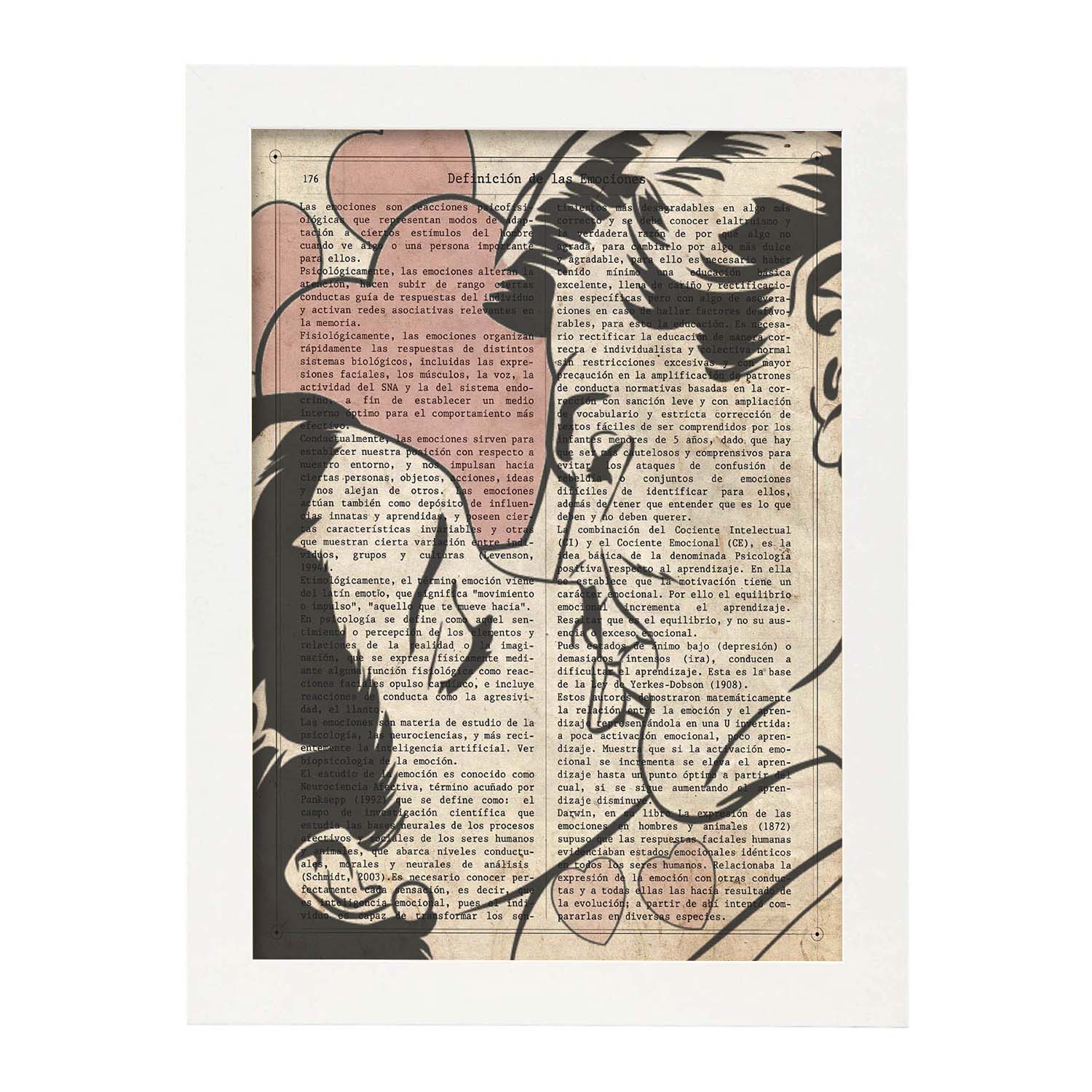 Poster de Pop Art. Lámina de Beso 2. Diseños coloridos con temática Pop Art.-Artwork-Nacnic-A3-Marco Blanco-Nacnic Estudio SL