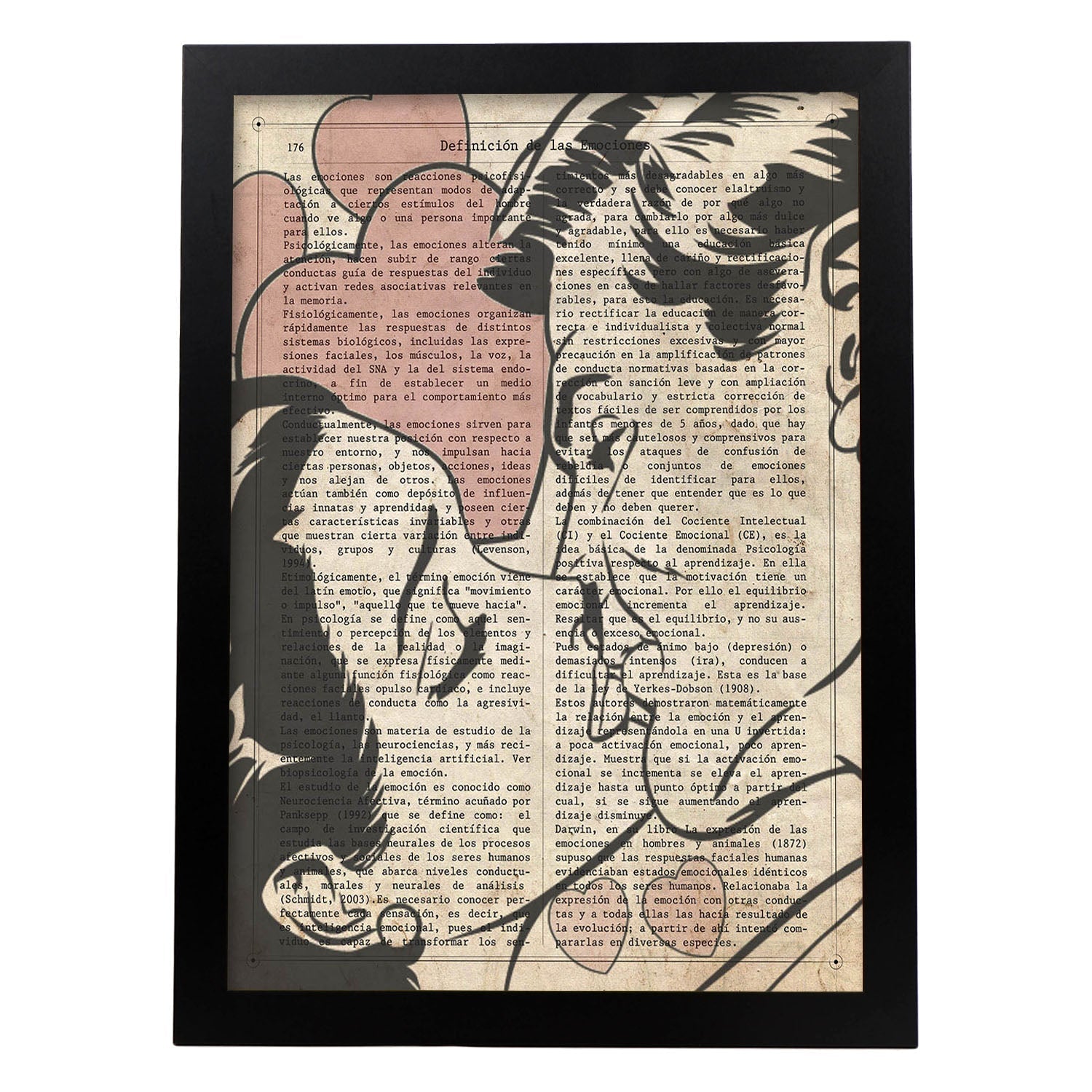 Poster de Pop Art. Lámina de Beso 2. Diseños coloridos con temática Pop Art.-Artwork-Nacnic-A3-Marco Negro-Nacnic Estudio SL