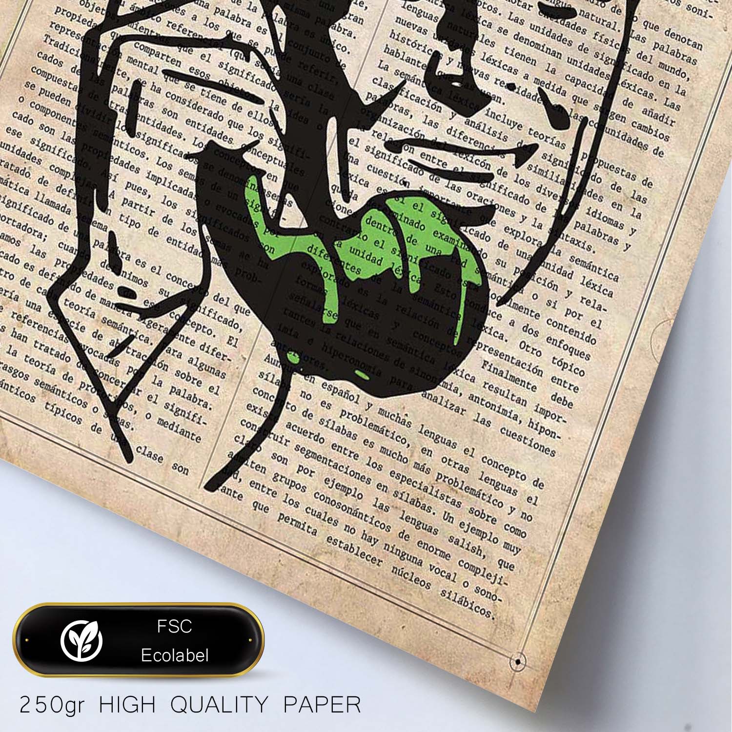 Poster de Pop Art. Lámina de Hombre al telefono. Diseños coloridos con temática Pop Art.-Artwork-Nacnic-Nacnic Estudio SL