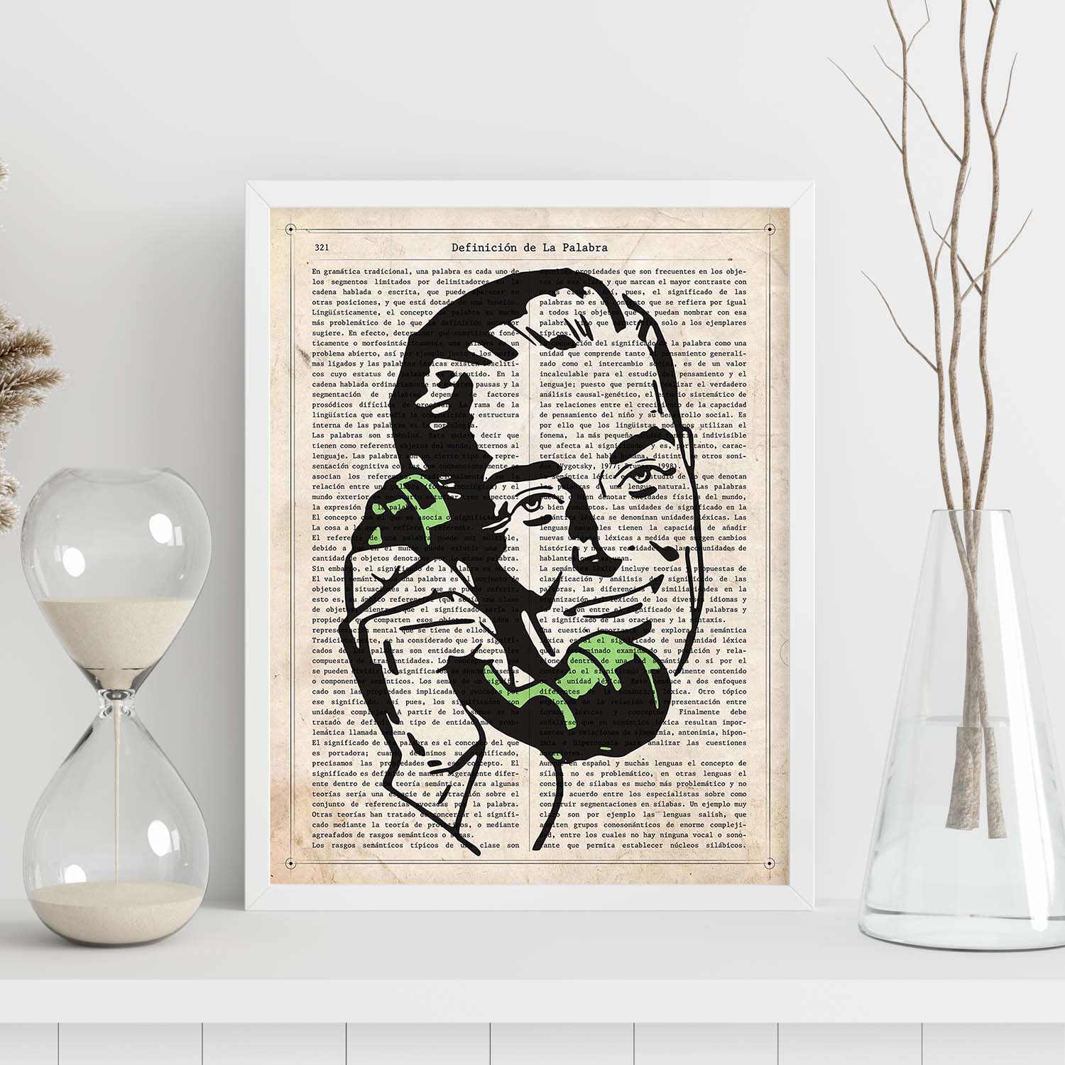 Poster de Pop Art. Lámina de Hombre al telefono. Diseños coloridos con temática Pop Art.-Artwork-Nacnic-Nacnic Estudio SL