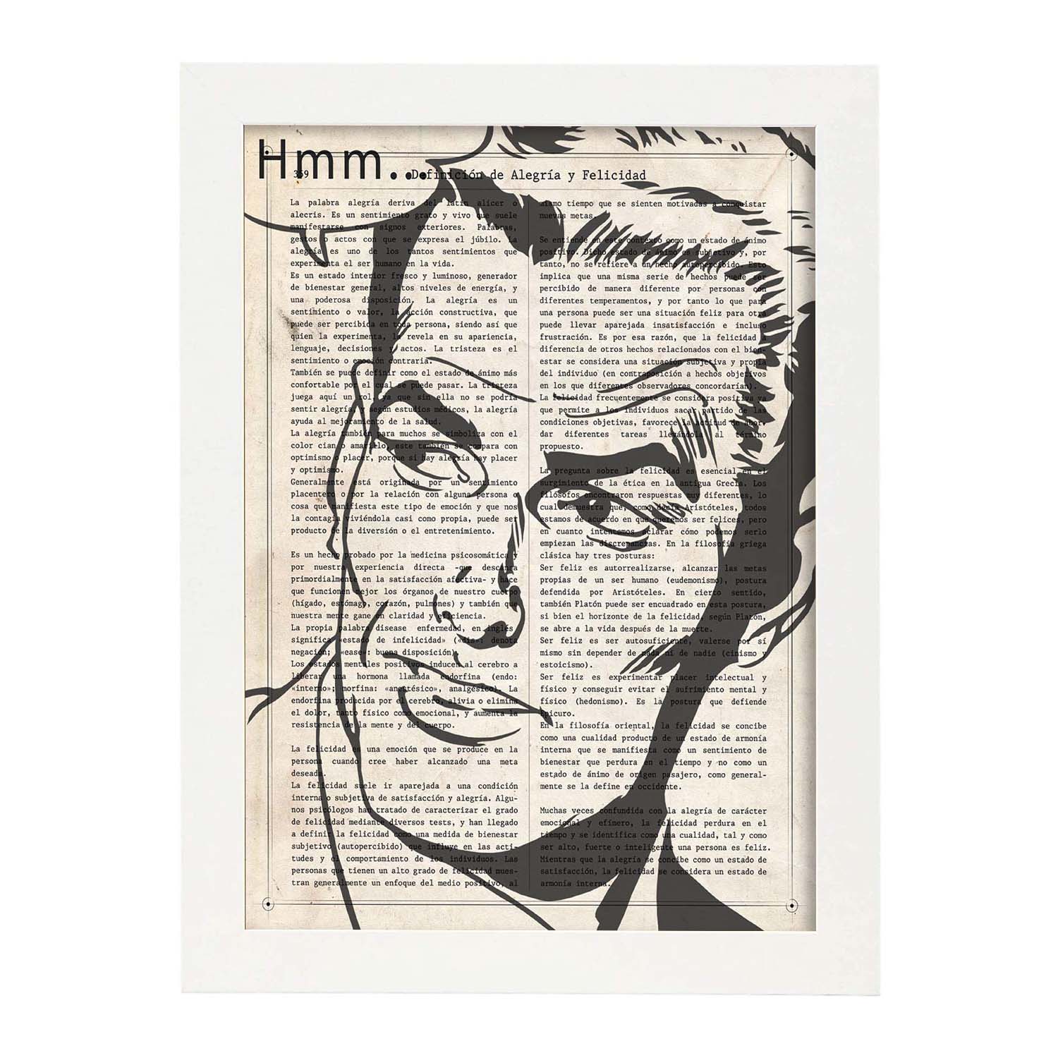 Poster de Pop Art. Lámina de Hombre pensando. Diseños coloridos con temática Pop Art.-Artwork-Nacnic-Nacnic Estudio SL