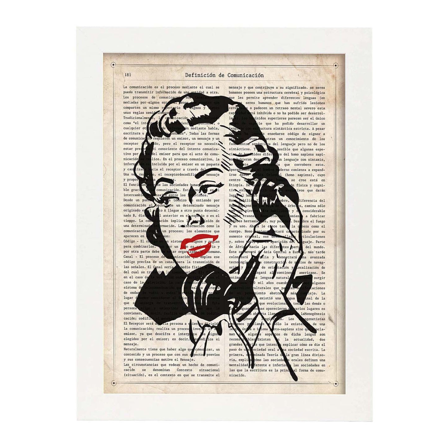 Poster de Pop Art. Lámina de Mujer al telefono. Diseños coloridos con temática Pop Art.-Artwork-Nacnic-Nacnic Estudio SL