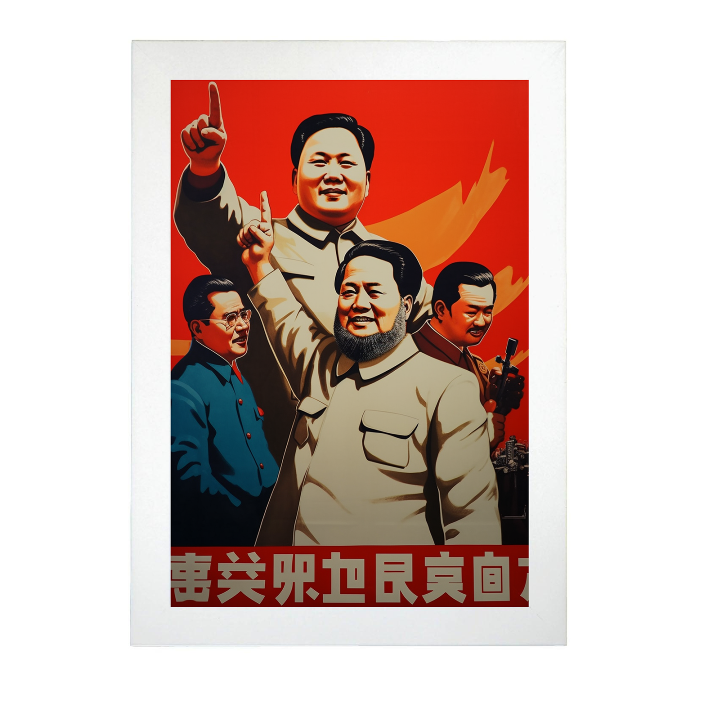 Póster de Propaganda Estilo Chino