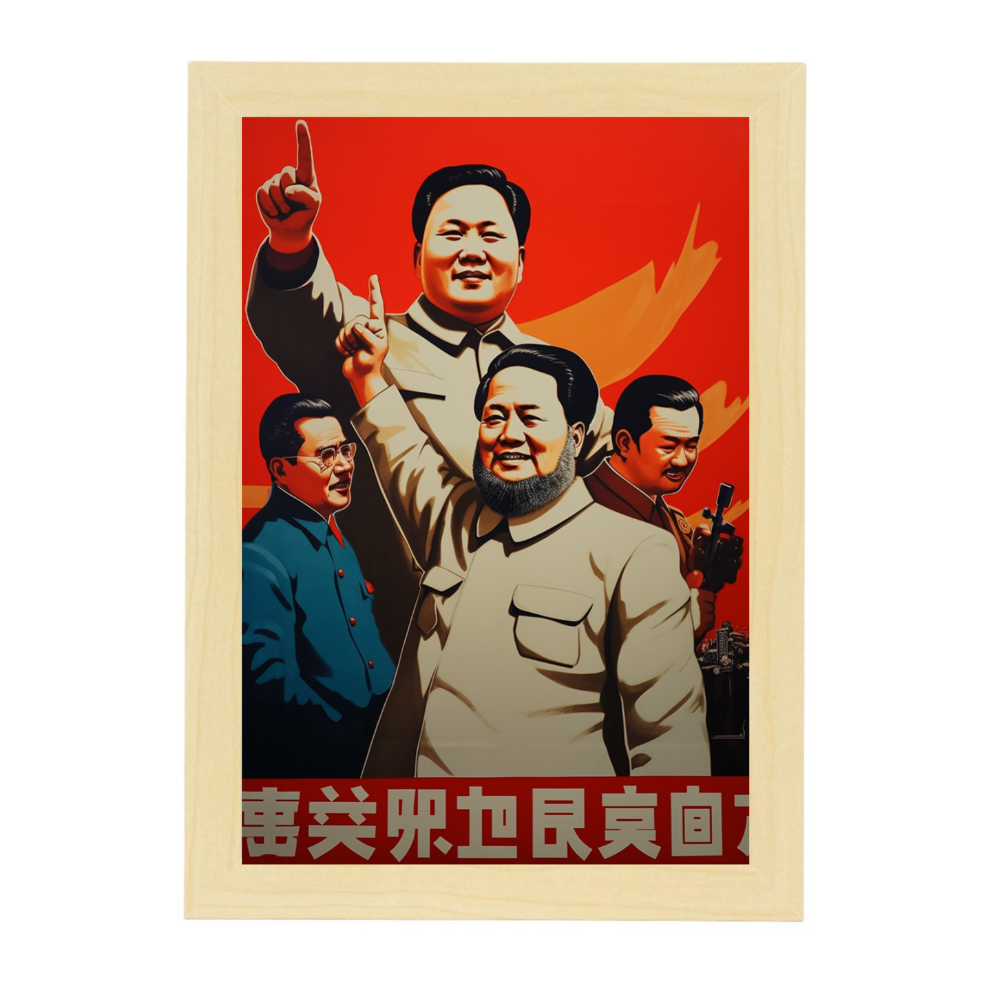 Póster de Propaganda Estilo Chino