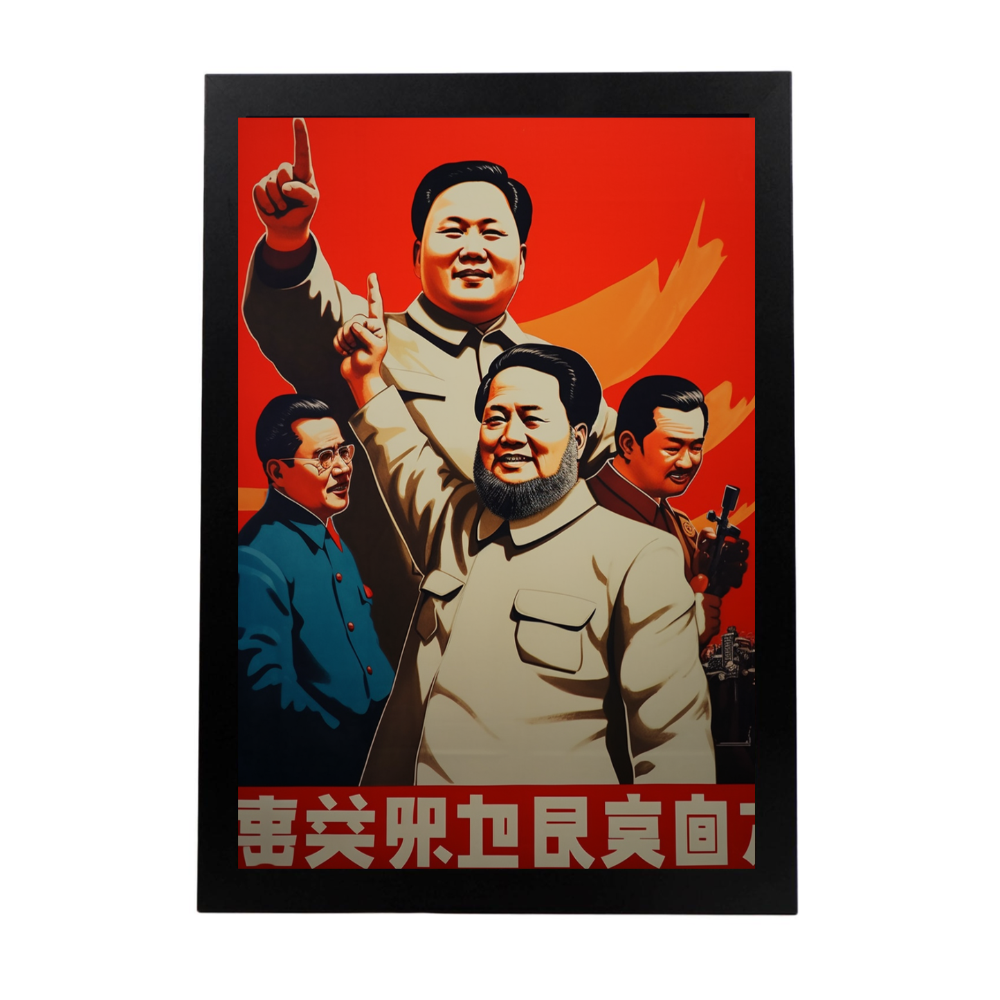 Póster de Propaganda Estilo Chino