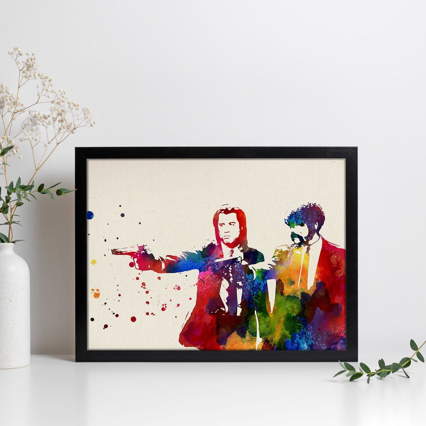 Poster de Pulp Fiction con diseño acuarela. Mix de láminas con estilo acuarela-Artwork-Nacnic-Nacnic Estudio SL