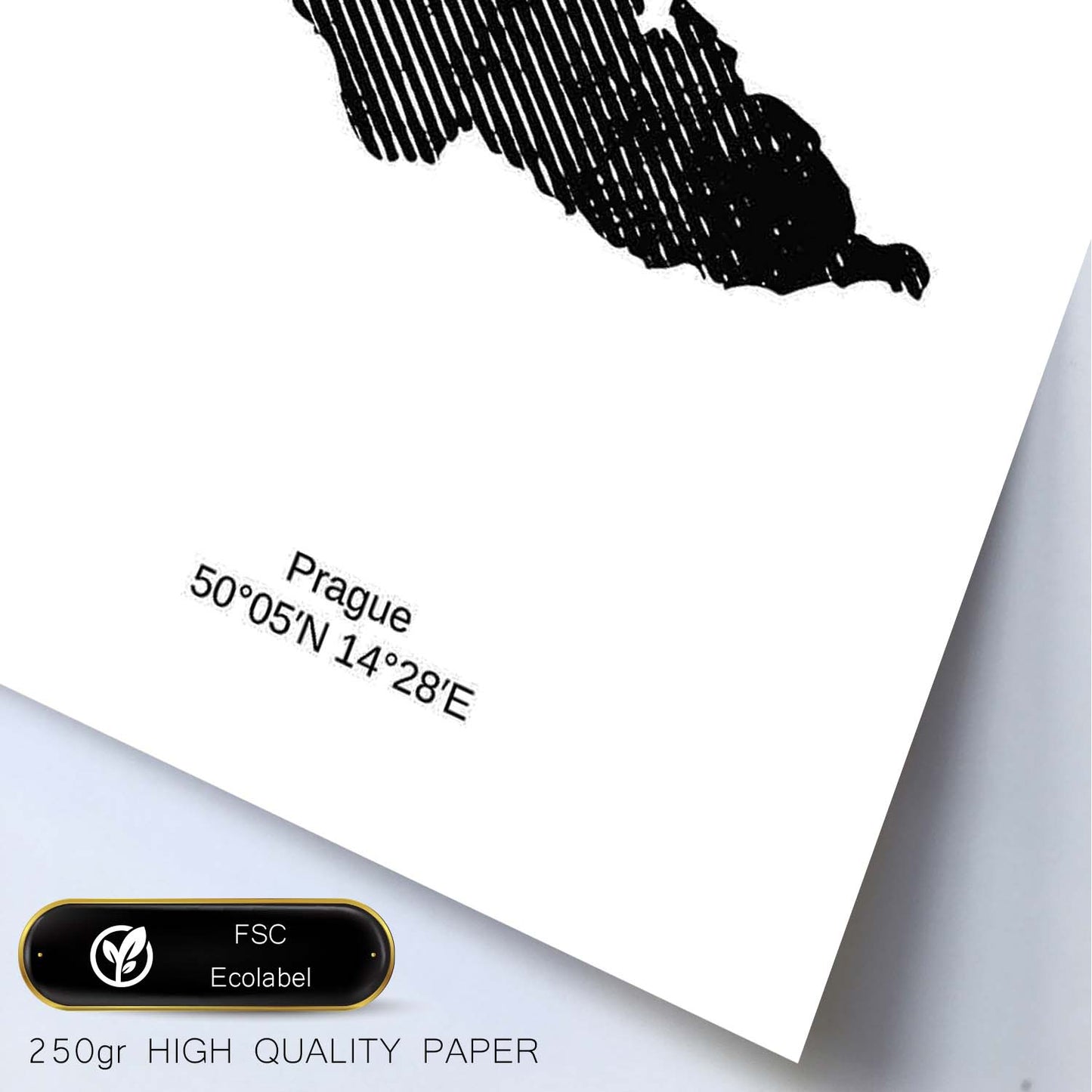 Poster de República Checa. Láminas de paises y continentes del mundo.-Artwork-Nacnic-Nacnic Estudio SL