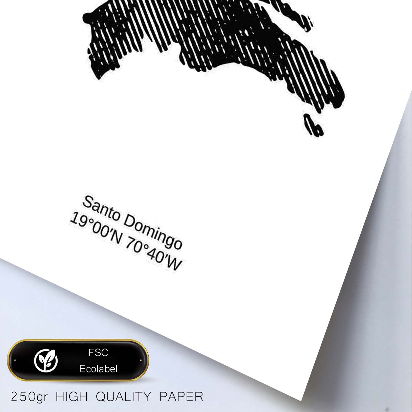 Poster de Republica dominicana. Láminas de paises y continentes del mundo.-Artwork-Nacnic-Nacnic Estudio SL