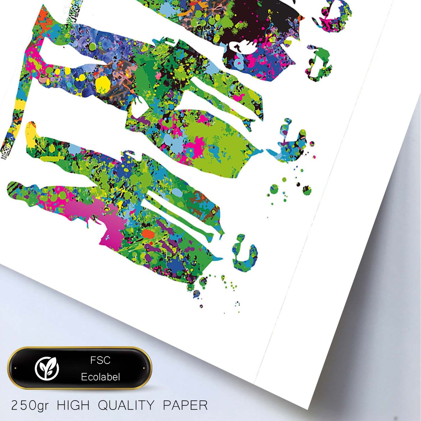 Poster de Reservoir Dogs estilo acuarela. Láminas de cine, películas, y actores. Posters de películas antiguas con estilo acuarela.-Artwork-Nacnic-Nacnic Estudio SL