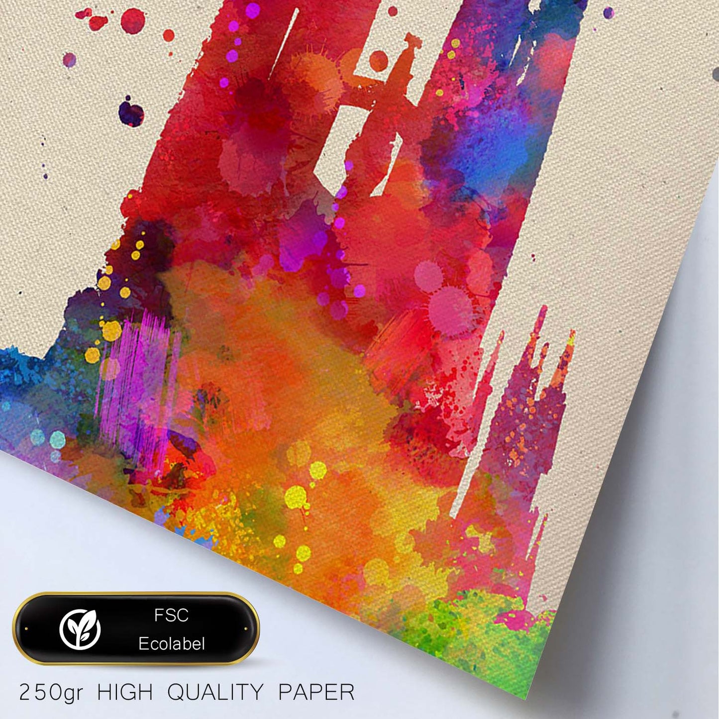 Poster de Sagrada famlia. Láminas e ilustraciones de ciudades, comunidades, y mapas de España.-Artwork-Nacnic-Nacnic Estudio SL