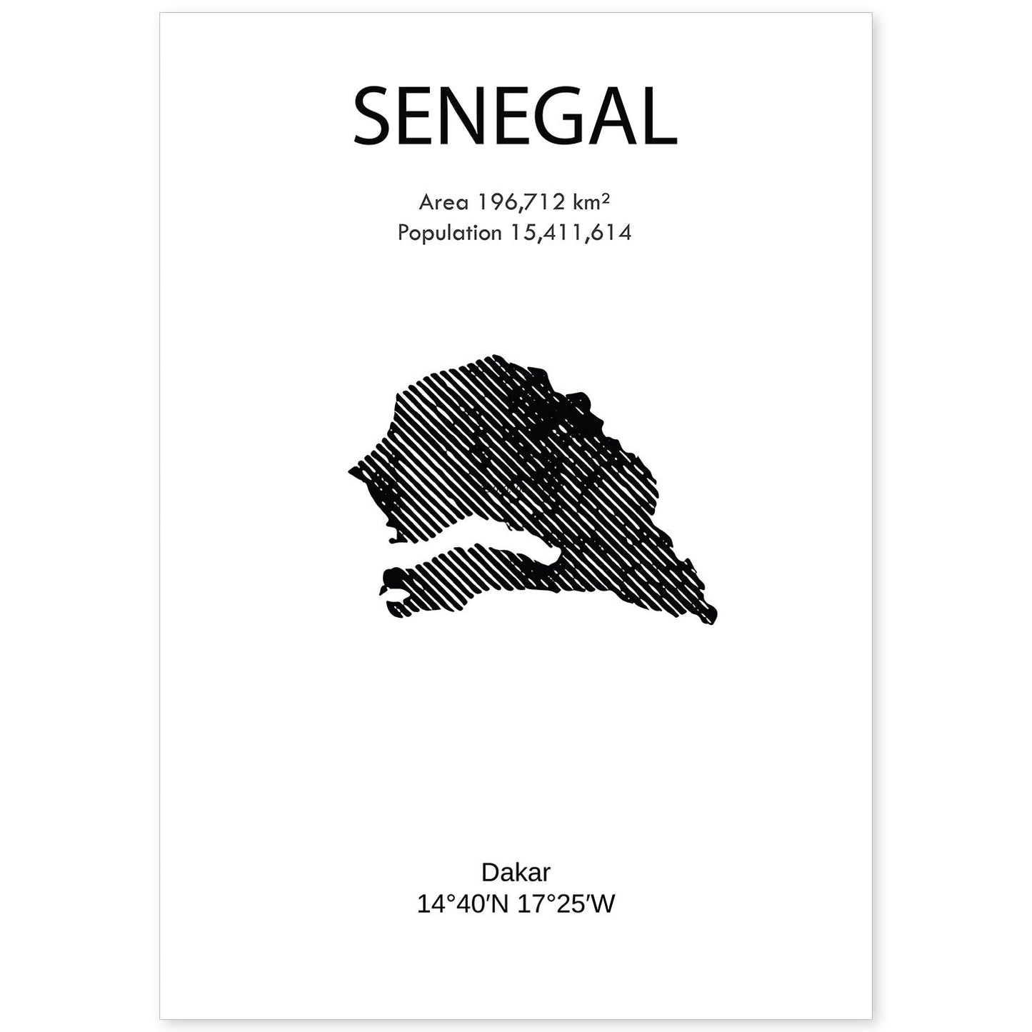 Poster de Senegal. Láminas de paises y continentes del mundo.-Artwork-Nacnic-A4-Sin marco-Nacnic Estudio SL