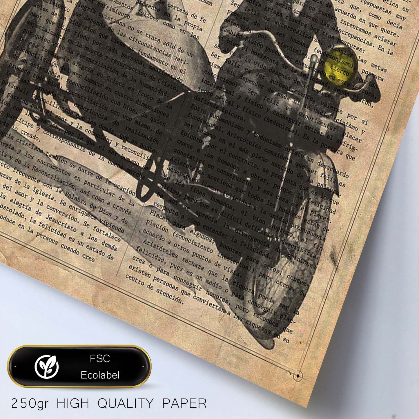 Poster de Sidecar. Láminas de vehículos con definiciones. Ilustraciones vintage de coches, motos, aviones,
-Artwork-Nacnic-Nacnic Estudio SL