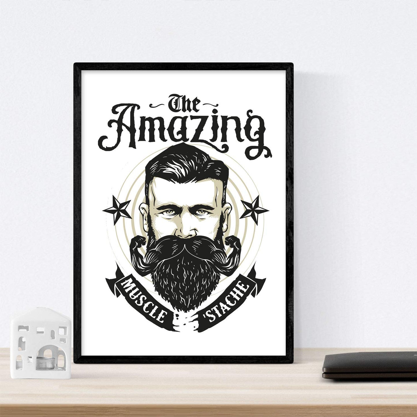 Poster de Siempre con barba. Lámina decorativa de diseño.-Artwork-Nacnic-Nacnic Estudio SL