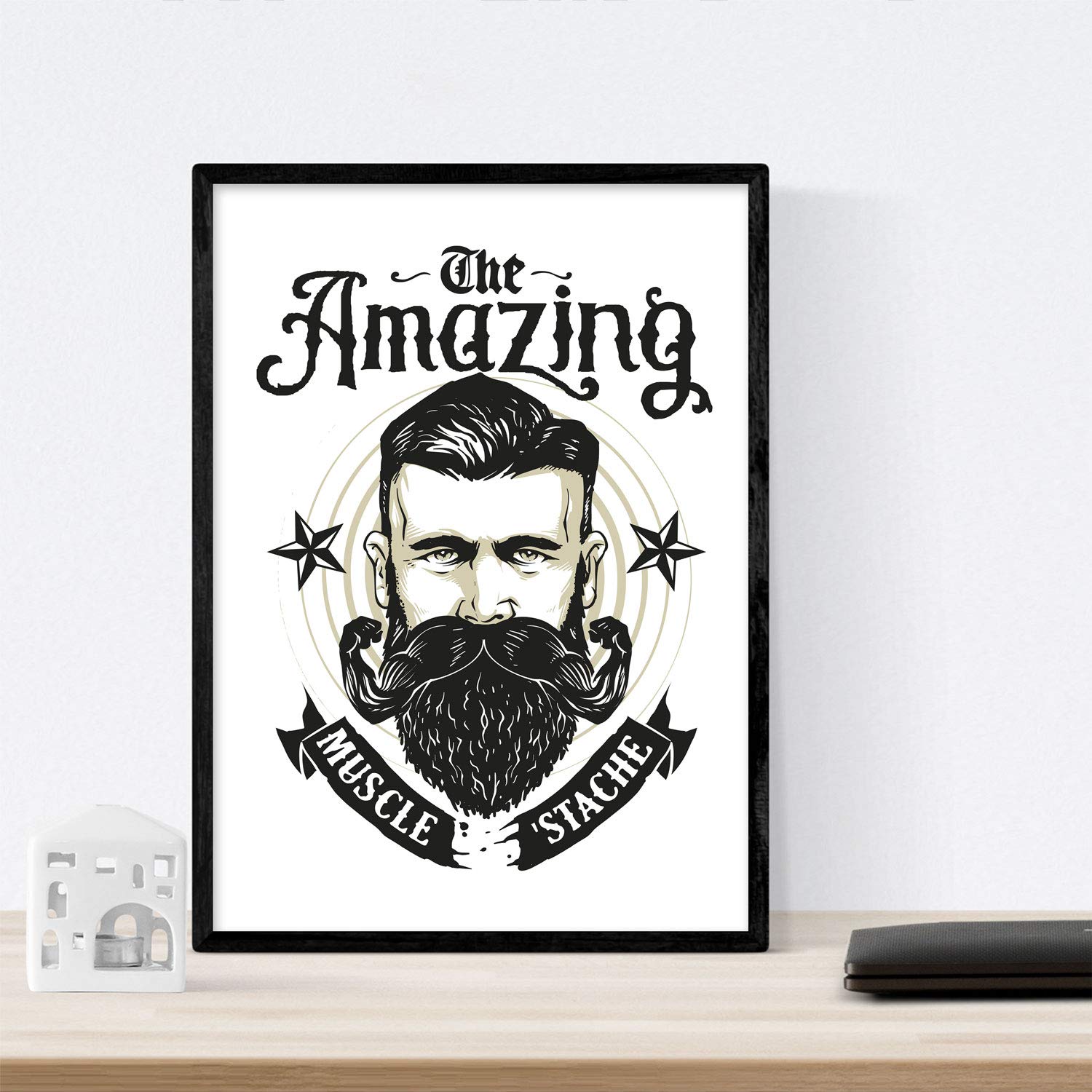 Poster de Siempre con barba. Lámina decorativa de diseño.-Artwork-Nacnic-Nacnic Estudio SL