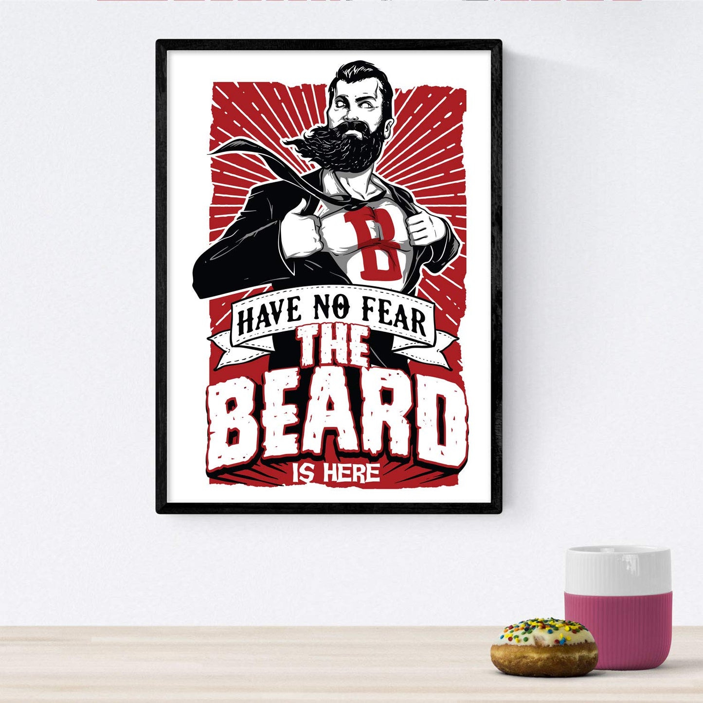 Poster de Siempre con barba. Lámina decorativa de diseño.-Artwork-Nacnic-Nacnic Estudio SL