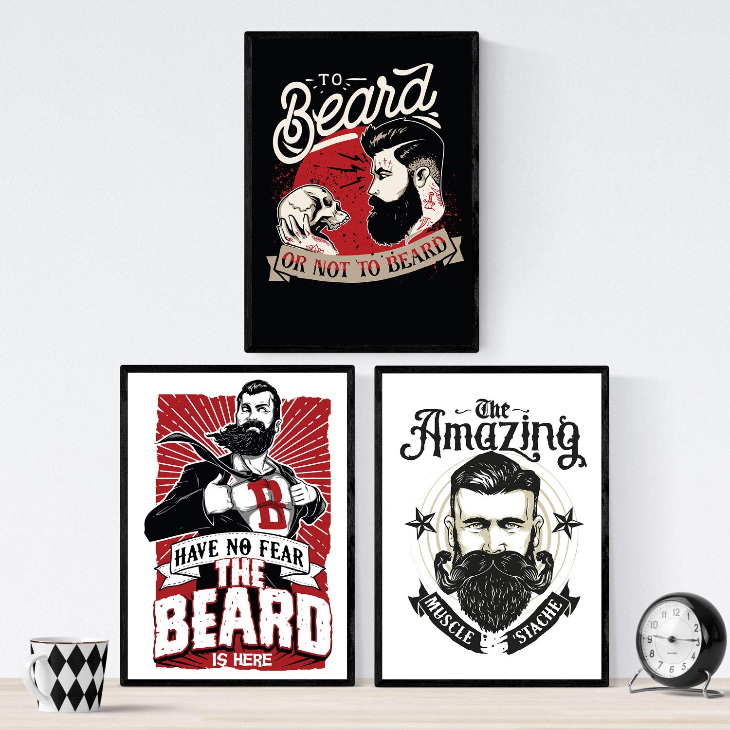 Poster de Siempre con barba. Lámina decorativa de diseño.-Artwork-Nacnic-Nacnic Estudio SL