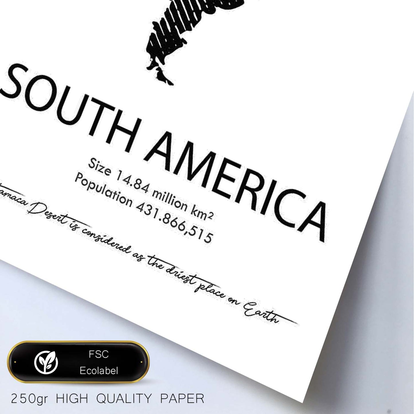 Poster de Sudamérica. Láminas de paises y continentes del mundo.-Artwork-Nacnic-Nacnic Estudio SL