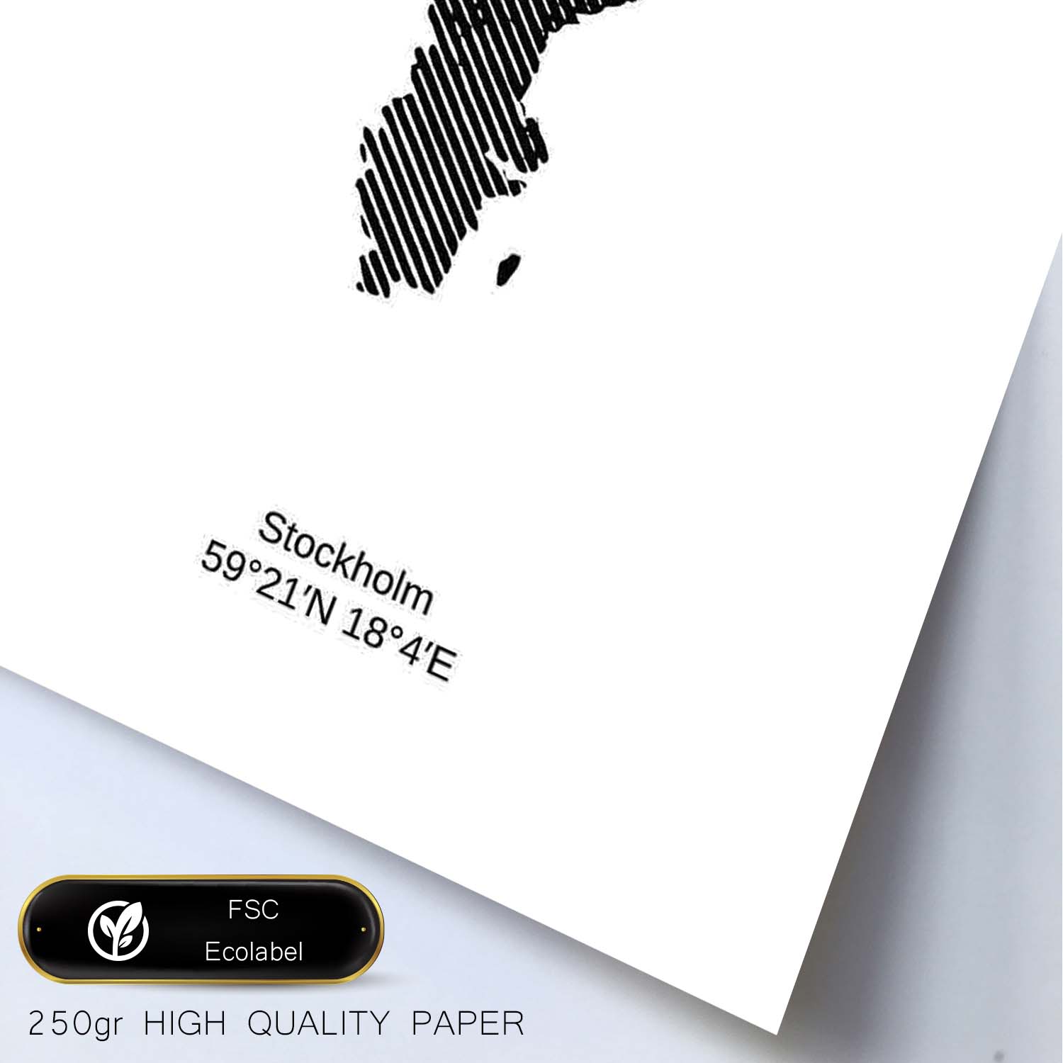 Poster de Suecia. Láminas de paises y continentes del mundo.-Artwork-Nacnic-Nacnic Estudio SL