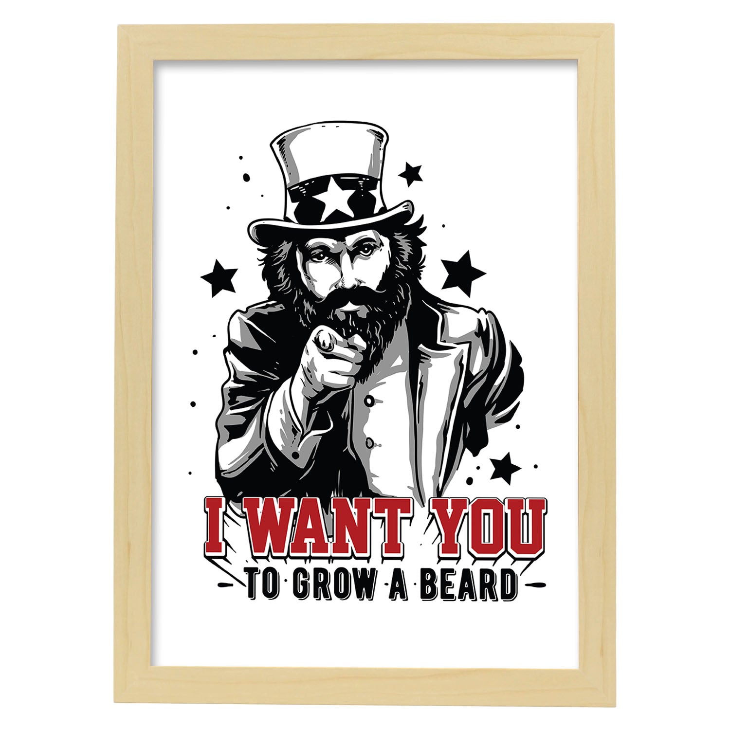 Poster de Te quiero a ti. Lámina decorativa de diseño.-Artwork-Nacnic-A4-Marco Madera clara-Nacnic Estudio SL